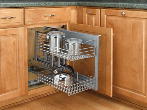 Hamper Bottom Mount Wire with Polymer Bin&amp;Lid for Closet