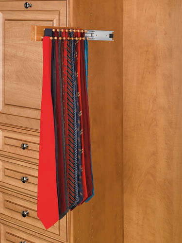 Tie Organizer Wood Side Mount Pullout for Closet