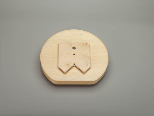 D-Shape LD Banded Wood Tray w&amp; Steel Bearing Corner Lazy Susans