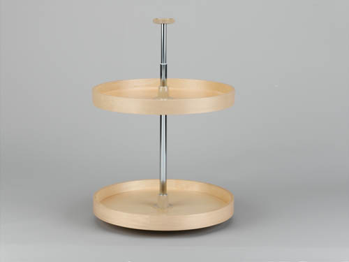 Full Circle LD Banded Wood 2 Shelf Corner Lazy Susans